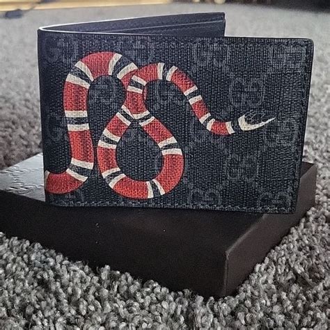 gucci snake wallet fake|gucci snakeskin wallet.